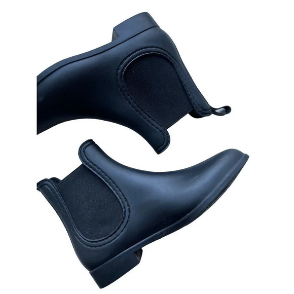 Report Slicker Matte Black Chelsea Rain Boots Size 10/40 Style 581072 Women’s - Picture 6 of 11